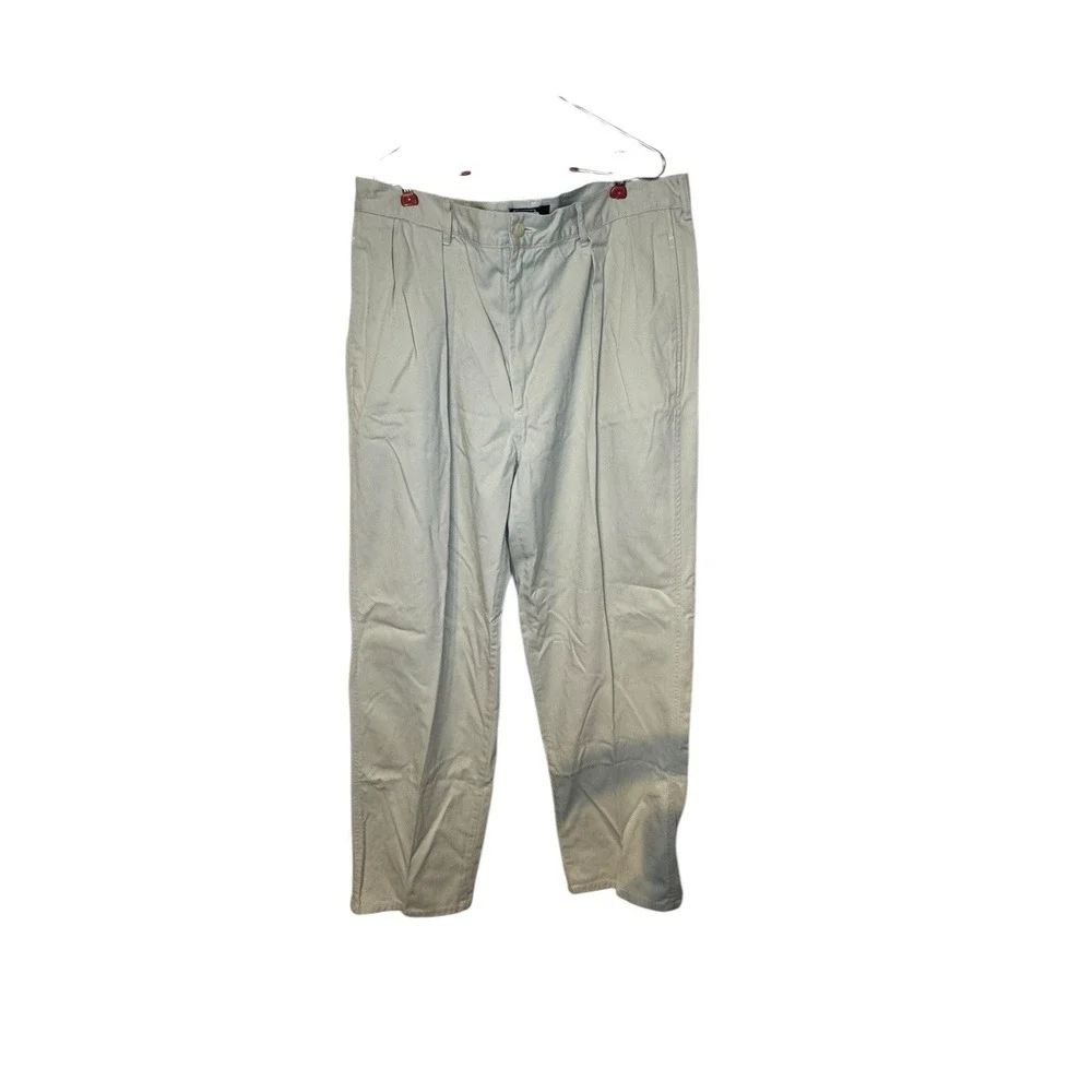 Polo Ralph Lauren Mens Dress Pants Vintage Chino Pleated 100% Cotton Khaki 38X34